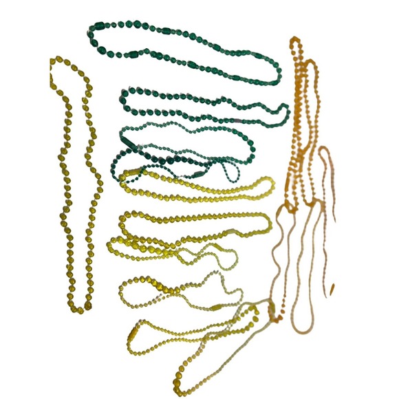 Robbstark Mardi Gras Beads Necklace Assorted Styles Metallic Round Multi Colors - Picture 2 of 3